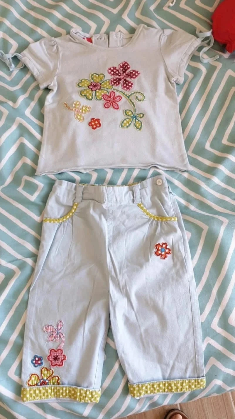 Conjunto de pantalón corto y camiseta dpam 18 meses – photo 2